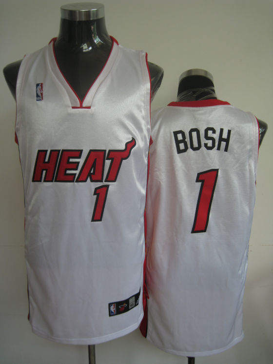 Miami Heat Bosh White Red Black Jersey